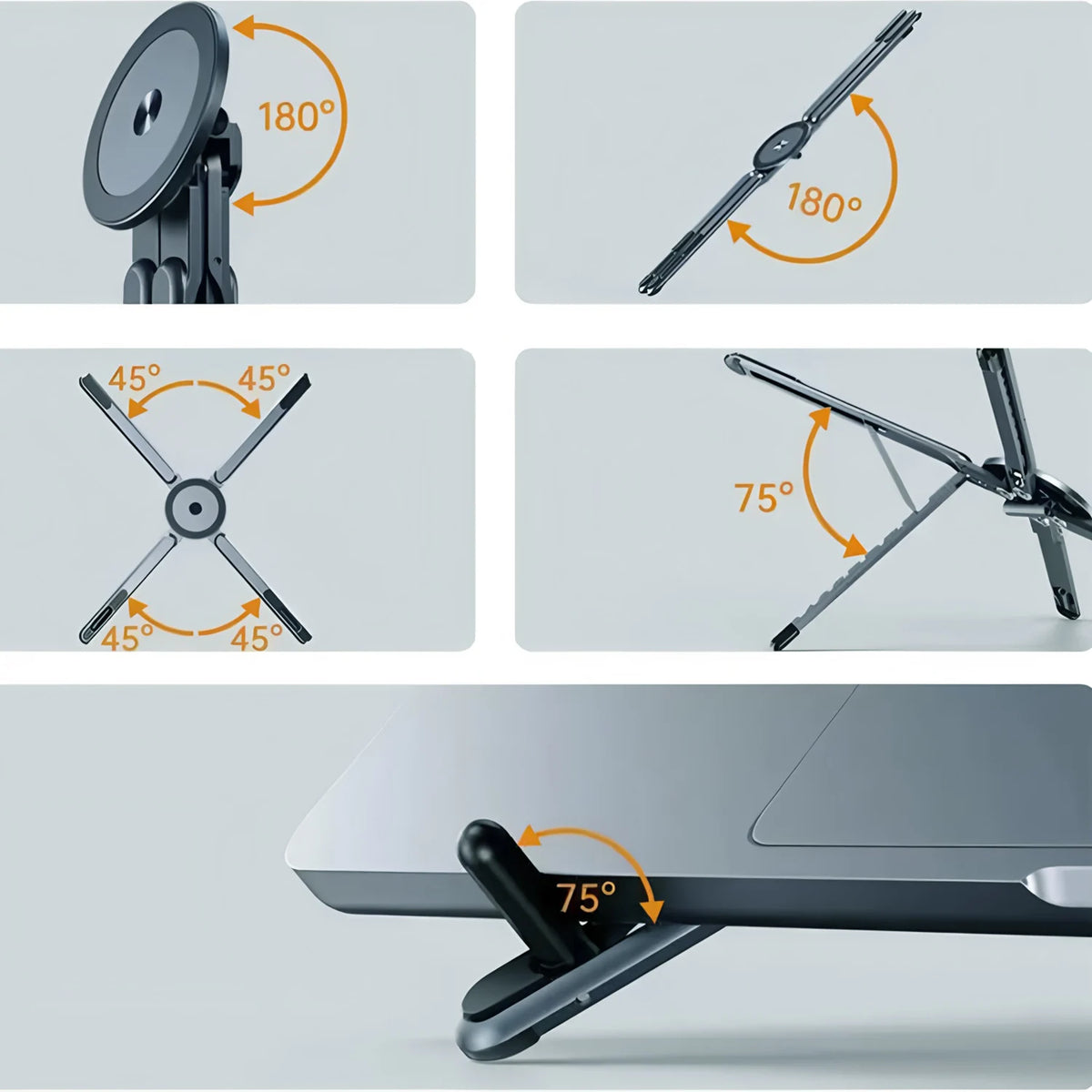 Magnetic Foldable Stand | Phone, Tablet & Laptop Holder 360°