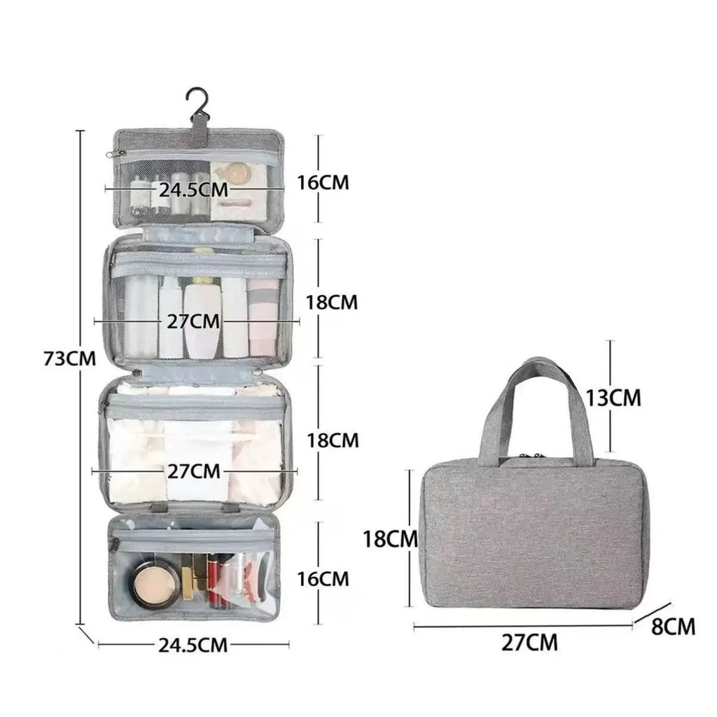 Travel Hanging Toiletry Bag | Waterproof Cosmetic Organizer