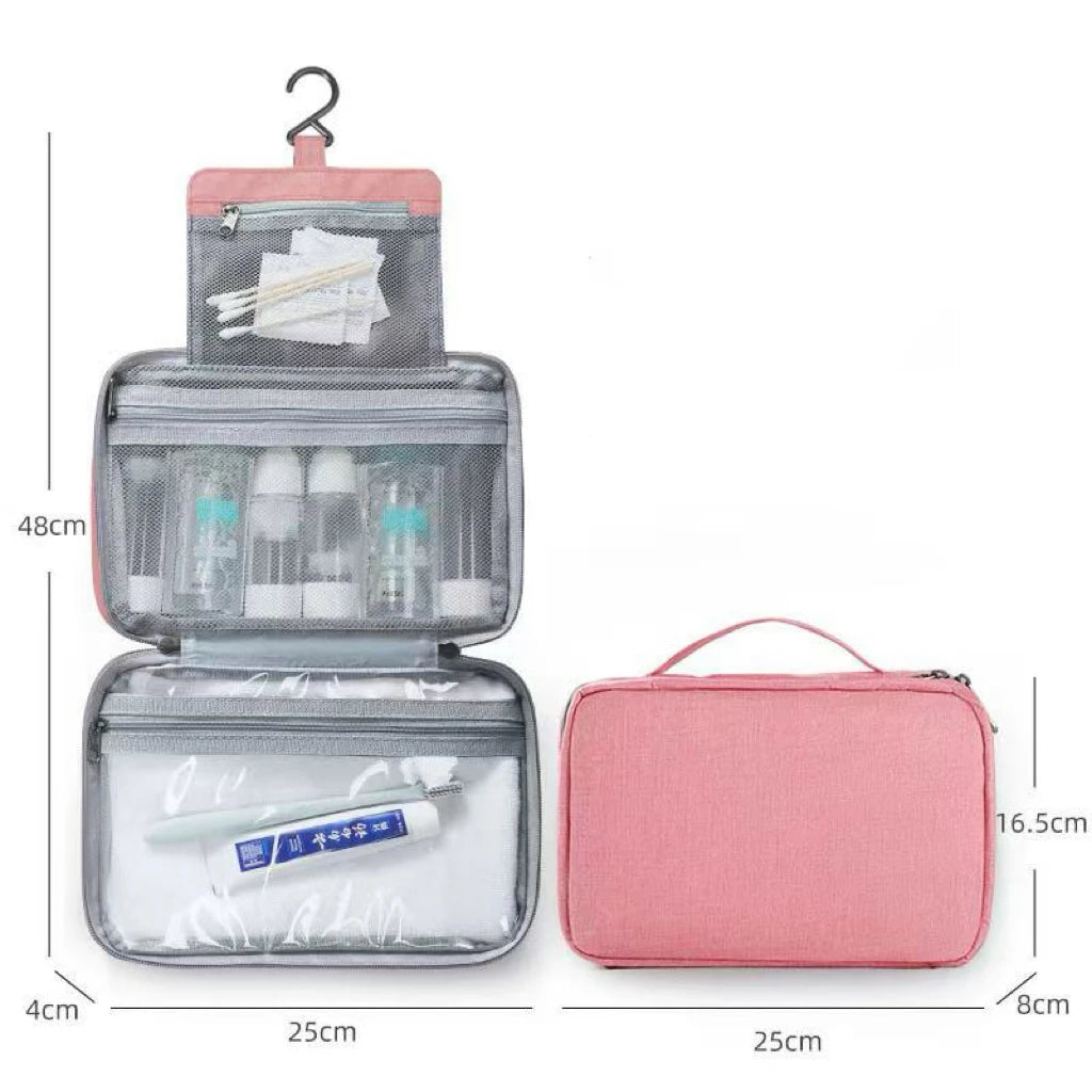 Travel Hanging Toiletry Bag | Waterproof Cosmetic Organizer