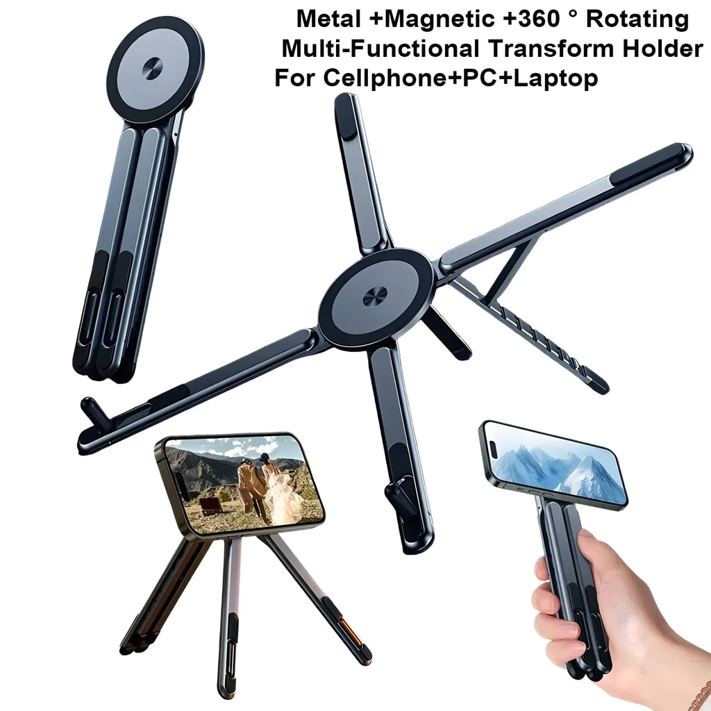 Magnetic Foldable Stand | Phone, Tablet & Laptop Holder 360°