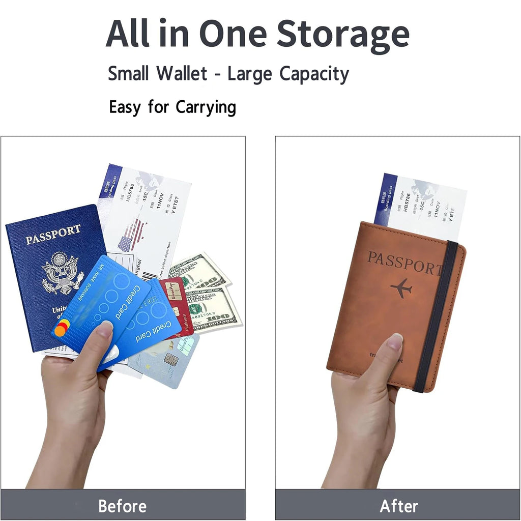 RFID Passport Wallet for Travel | Premium Travel Document Holder