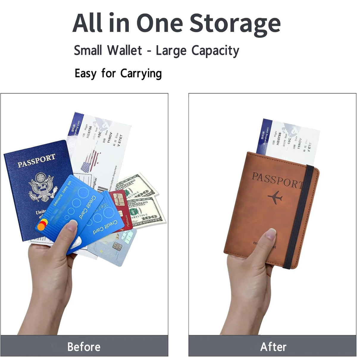RFID Passport Wallet for Travel | Premium Travel Document Holder